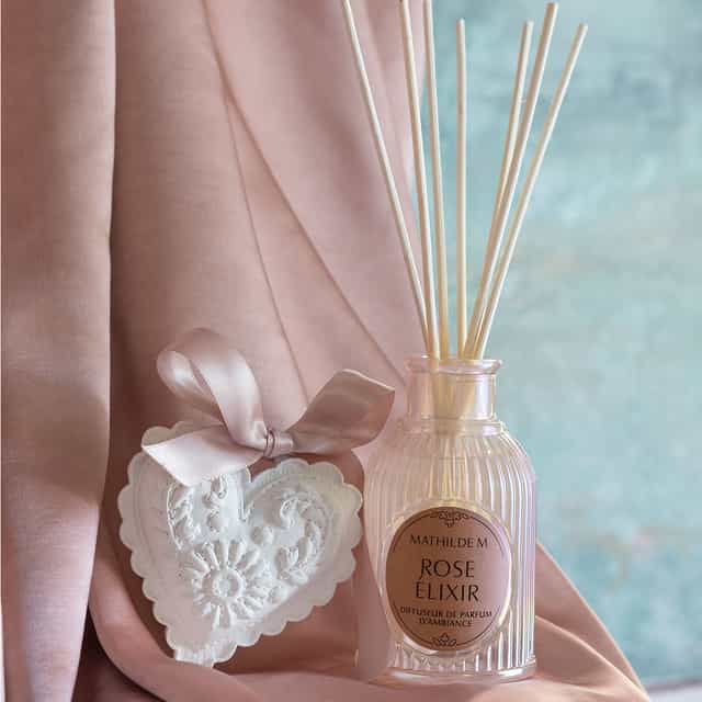 Coffret Difusor Ambiente 90ml + Coração em Gesso Vanille Dorée - Mathilde M.
