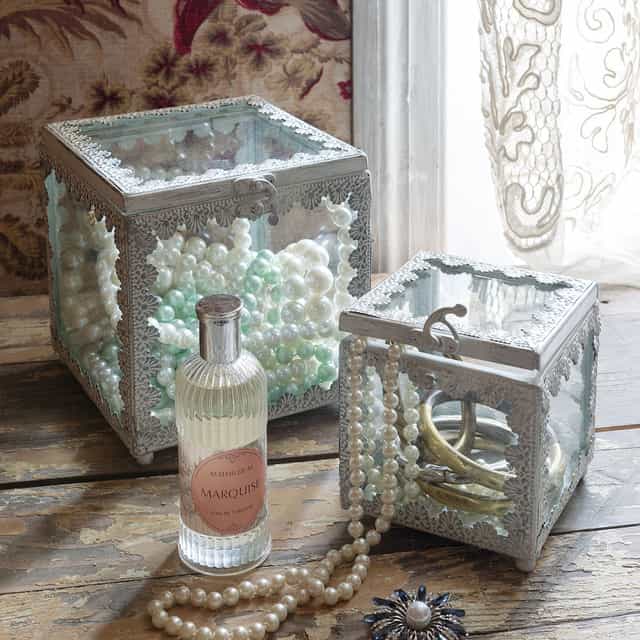 Caixa Joias 10.5cm Metal Branco - Mathilde M.