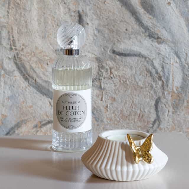 Coffret de Castiçal Tealight Borboleta + 6 velas tealight Marquise