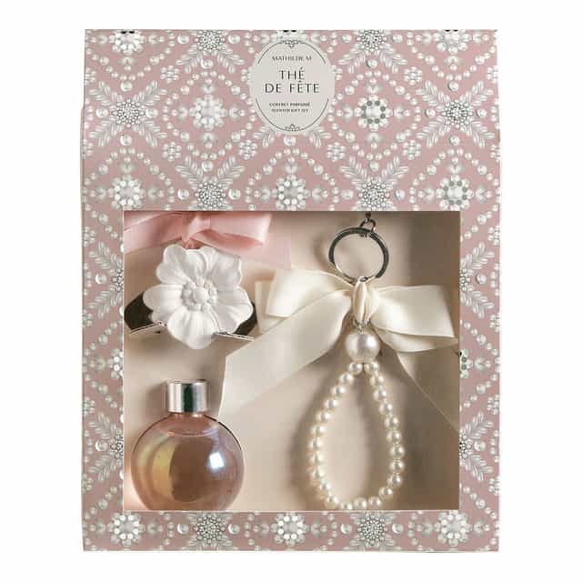 Coffret Mikado + gesso + Pérolas aroma Thé de Fête (rosa) – MATHILDE M Coffret Mikado Thé de Fête - Mathilde M.