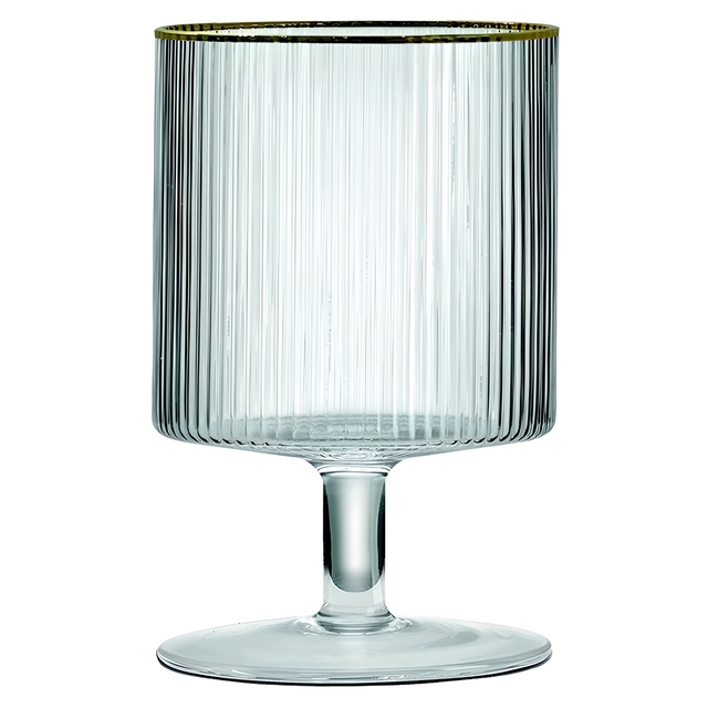 Set 2 copos água com pé 280ml Rim Gold – Easy Life Set 2 Copos Água c/ pé 280ml Rim Gold - Easy Life