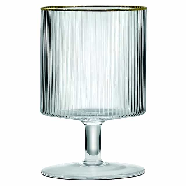 Set 2 copos água com pé 280ml Rim Gold – Easy Life Set 2 Copos Água c/ pé 280ml Rim Gold - Easy Life