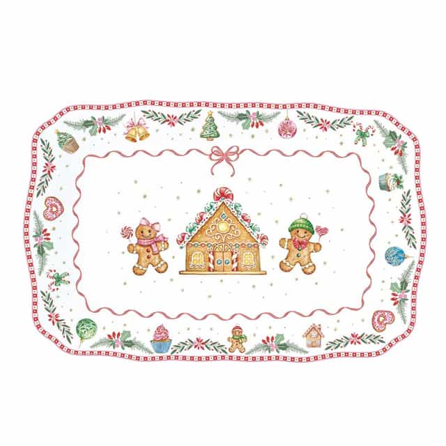 Travessa larga 35X23cm Sweet Christmas: Easy life Travessa Larga 35X23cm Sweet Christmas - Easy Life