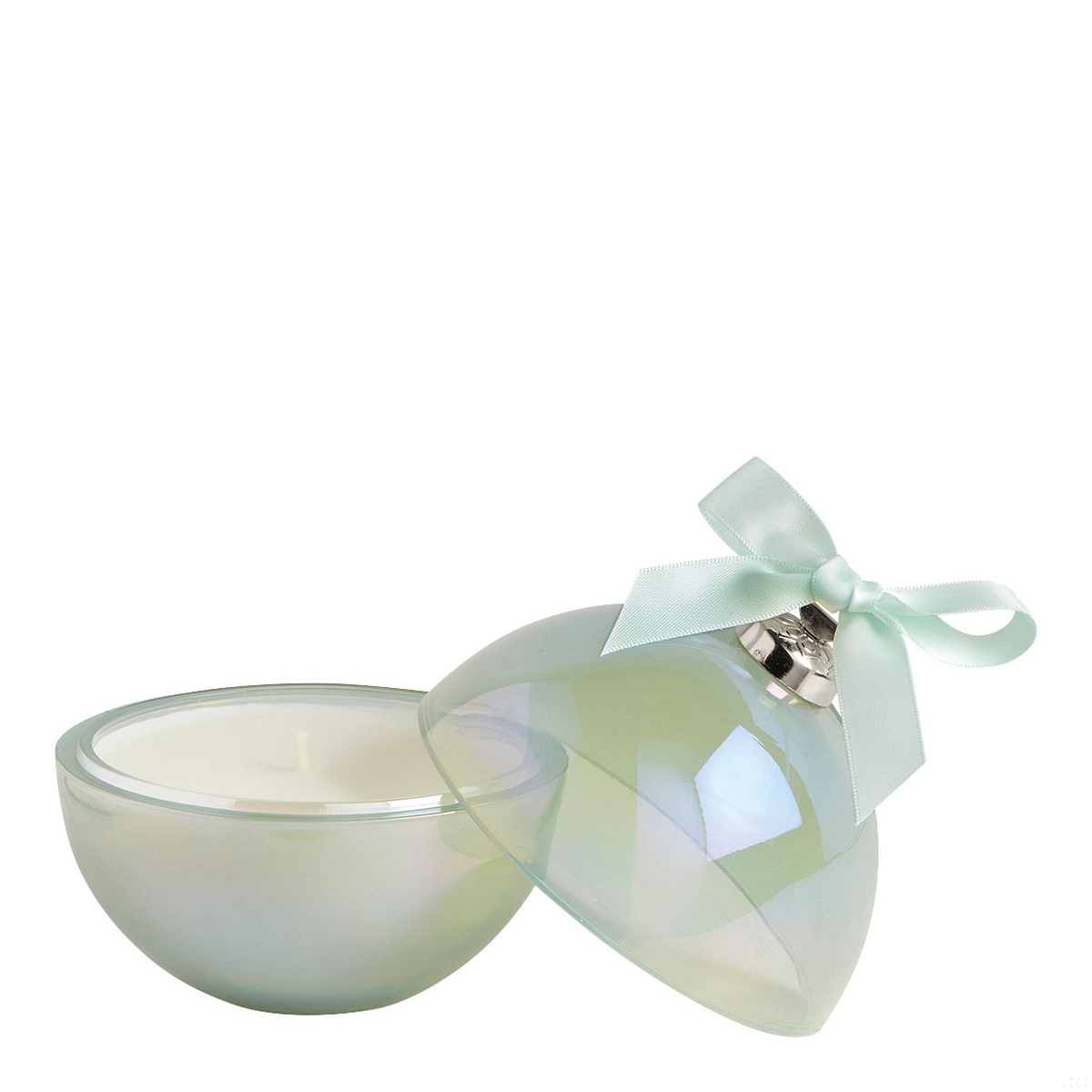 Vela decorativa perfumada, bola de Natal, acabamento perolado, 210g Sapin Givré – MATILDE M Vela Bola Natal Perolada 210g Sapin Givré - Mathilde M.